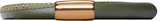 Green Leather Bracelet With Gold Plated Lock - Endless Jewelry 12502
