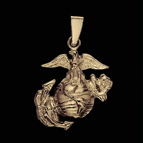 Lg 14kt Marine Corps Pendant